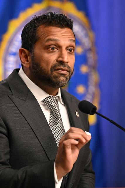FBI Director Kash Patel speaks during a press conference at the Department of Justice in Washington, DC on April 21, 2026. The US Department of Justice announced April 21, that the Southern Poverty Law Center, a civil rights group that is known for tracking the activities of hate groups, is under investigation for secretly funneling funds to white supremacist groups. (Photo by Mandel NGAN / AFP)