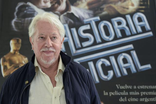 Argentine film director Luis Puenzo speaks during an interview with AFP after the screening of the remastered Argentine film La Historia Oficial, winner of the Oscar for Best Foreign Language Film in 1986, in Buenos Aires on March 14, 2016. Argentine filmmaker Luis Puenzo, director of "La Historia Oficial", the first Argentine film to win an Oscar, has died at the age of 80, the General Society of Authors (Argentores) announced on April 21, 2026. (Photo by JUAN MABROMATA / AFP)