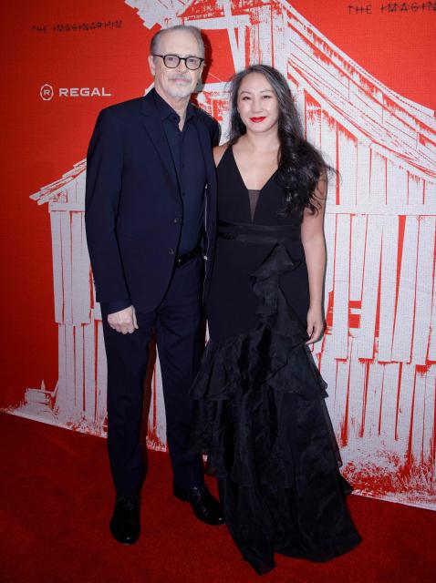 US actor Steve Buscemi and his wife Karen Ho attend the premiere of Angel Studios' "Animal Farm" at Regal Theatre Battery Park in New York on April 21, 2026. (Photo by Leonardo MUNOZ / AFP)
