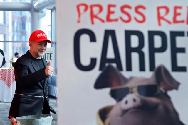 British actor and director Andy Serkis attends the premiere of Angel Studios' "Animal Farm" at Regal Theatre Battery Park in New York on April 21, 2026. (Photo by Leonardo MUNOZ / AFP)