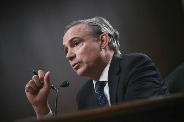 (FILES) Boeing CEO Kelly Ortberg testifies before the Senate Committee on Commerce, Science, and Transportation Hearings on production quality issues, on Capitol Hill in Washington, DC, April 2, 2025. Boeing reported a small quarterly loss on April 22, 2026, following an uptick in commercial plane deliveries as the aerospace giant pointed to progress on a turnaround after a long period of stumbles. The US aircraft manufacturer reported a loss of $90 million in the first quarter of 2026, compared with a loss of $123 million in the year-ago period. (Photo by Brendan SMIALOWSKI / AFP)