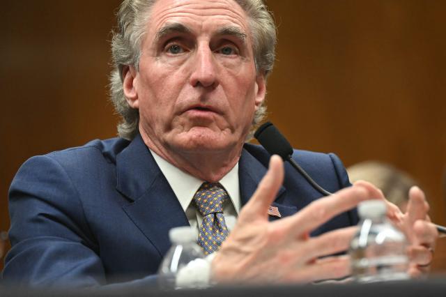 US Interior Secretary Doug Burgum testifies at a Senate Appropriations Subcommittee on Interior, Environment, and Related Agencies hearing on fiscal year 2027 budget requests for the Department of Interior, on Capitol Hill in Washington, DC, on April 22, 2026. (Photo by SAUL LOEB / AFP)