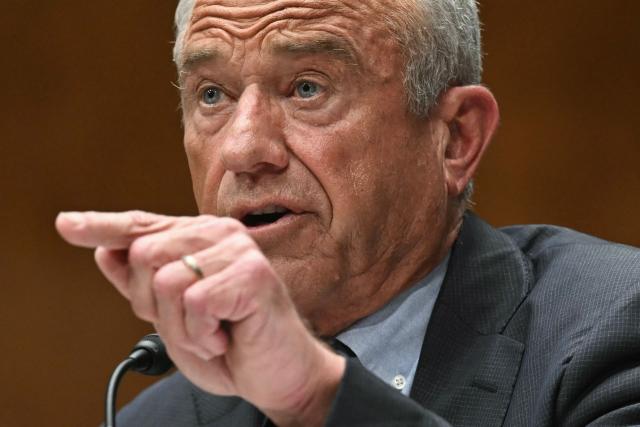 US Secretary of Health and Human Services Robert F. Kennedy Jr. testifies during a Senate Committee on Health, Education, Labor and Pensions hearing on "proposed budget estimates for fiscal year 2027 for the Department of Health and Human Services" on Capitol Hill in Washington, DC, on April 22, 2026. (Photo by SAUL LOEB / AFP)