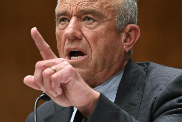 US Secretary of Health and Human Services Robert F. Kennedy Jr. testifies during a Senate Committee on Health, Education, Labor and Pensions hearing on "proposed budget estimates for fiscal year 2027 for the Department of Health and Human Services" on Capitol Hill in Washington, DC, on April 22, 2026. (Photo by SAUL LOEB / AFP)
