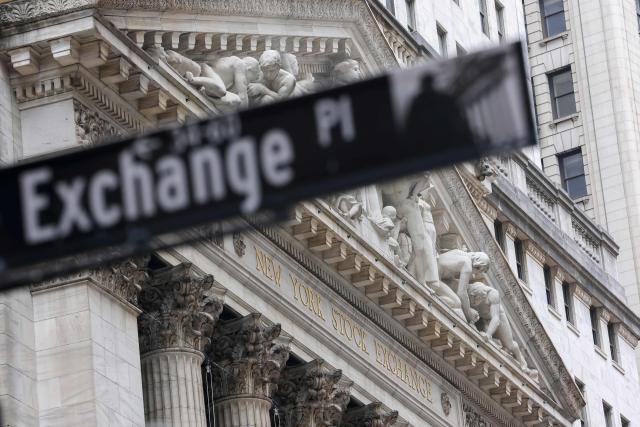 The New York Stock Exchange is seen in New York on April 22, 2026. (Photo by ANGELA WEISS / AFP)