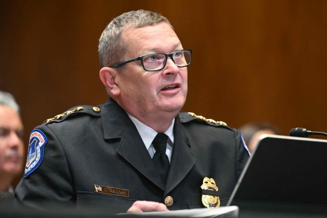 US Capitol Police Chief Michael Sullivan testifies during a Senate Committee on Appropriations, Subcommittee on Legislative Branch hearing to examine proposed budget estimates and justification for fiscal year 2027 for the Senate Sergeant at Arms and United States Capitol Police, on Capitol Hill in Washington, DC, on April 22, 2026. (Photo by SAUL LOEB / AFP)