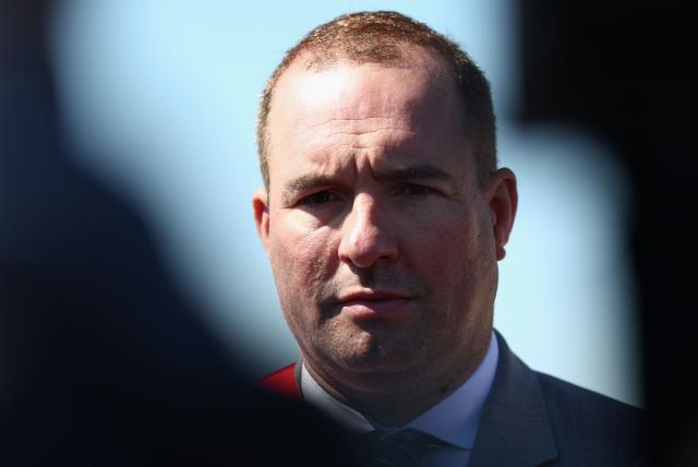 French politician of the far-right party National Rally (RN) and senator Joshua Hochart attends a presentation of the operational resources used to counter illegal immigration, on the shores of Zuydcoote, near Dunkirk, on April 23, 2026. Britain and France have agreed a new three-year deal to stop undocumented migrants making the risky journey across the Channel in small boats, the two sides announced. Under the deal, France pledged to increase law enforcement on the coast by more than half to fight irregular migration to Britain -- reaching 1,400 officers by 2029. The Sandhurst treaty sets out the UK's financial contribution to French efforts to stop migrants attempting the perilous sea crossing to Britain. (Photo by Sameer AL-DOUMY / AFP)