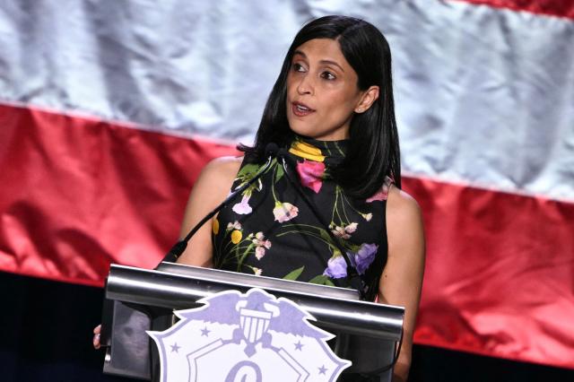US Second Lady Usha Vance speaks during the 113th Annual First Lady’s Luncheon hosted by The Congressional Club Museum and Foundation at the Washington Hilton in Washington, DC on April 23, 2026.  (Photo by Mandel NGAN / AFP)