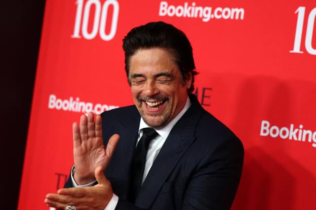 Puerto Rican actor Benicio del Toro attends the 2026 TIME100 gala at The Jazz at Lincoln Center in New York, on April 23, 2026. (Photo by ANGELA WEISS / AFP)