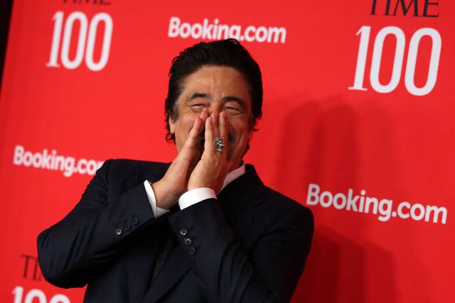 Puerto Rican actor Benicio del Toro attends the 2026 TIME100 gala at The Jazz at Lincoln Center in New York, on April 23, 2026. (Photo by ANGELA WEISS / AFP)
