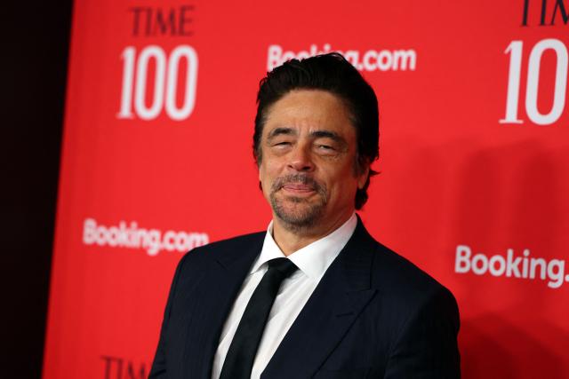 Puerto Rican actor Benicio del Toro attends the 2026 TIME100 gala at The Jazz at Lincoln Center in New York, on April 23, 2026. (Photo by ANGELA WEISS / AFP)