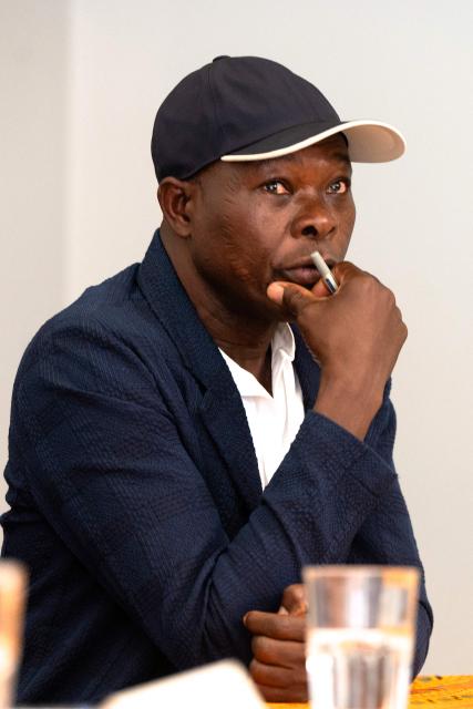 Architect Francis Kere, who designed the Goethe-Institut building, speaks during a press conference at the Goethe-Institut German cultural centre in Dakar on April 16, 2026. The bricks are local, the open-air ventilation is abundant, and a single towering baobab unites it all: architect Francis Kere's new building in Dakar is simultaneously sustainable and distinctly African.
A dual national of Burkina Faso and Germany, Kere is the only African to have won the Pritzker Prize (2022), architecture's most prestigious award. (Photo by SEYLLOU / AFP)