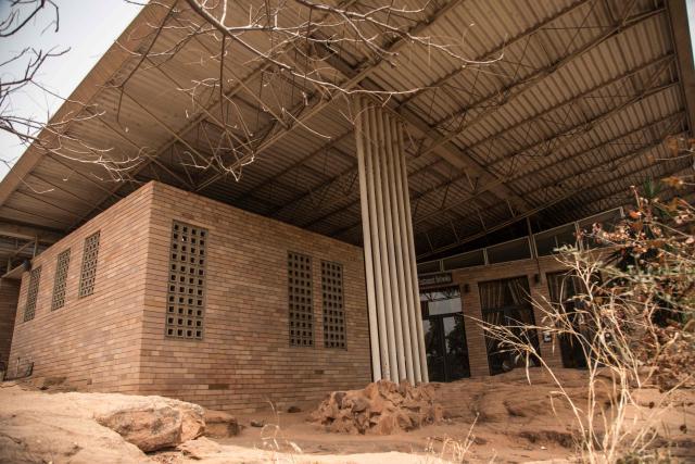 (FILES) A view of the Balasoko restaurant, designed by architect Diebedo Francis Kere, in the Mali National Park, Bamako, on March 16, 2022. A dual national of Burkina Faso and Germany, Kere is the only African to have won the Pritzker Prize (2022), architecture's most prestigious award.
His Berlin-based firm's latest building, the Goethe-Institut German cultural centre in Senegal's capital, embodies his trademarks: simple, local materials, a commitment to Africa, and design principles that are simultaneously aesthetic and comfortable.
Kere's work is rooted in Africa using bioclimatic principles that take into account climate conditions and available local resources. (Photo by FLORENT VERGNES / AFP)