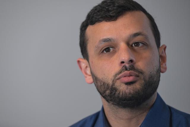 Arab Barghouti, son of jailed Palestinian leader Marwan Barghouti, speaks during an interview with AFP in central London on April 23, 2026. After 24 years in prison in Israel, Palestinian Marwan Barghouti has "a very clear political vision" and remains the leader best able to unify his people, his son Arab Barghouti told AFP, while expressing alarm at the "dangerous" weakness of the Palestinian Authority. (Photo by Richard A. Brooks / AFP) / TO GO WITH AFP STORY by Caroline TAIX