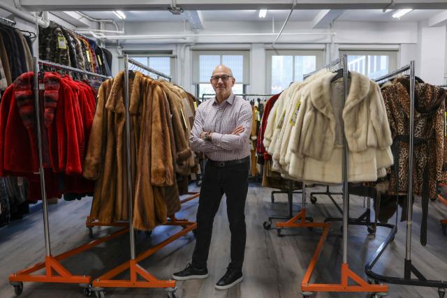 Larry Cowit, owner of Madison Avenue Furs shop, poses for a photo in his store in New York City, on March 10, 2026. New York is thawing out after a particularly cruel winter that's included debates over fur's revival as influencers push the look and retail sites report a jump in searches for vintage pieces. Business owners like Cowit, who inherited and runs his family's Madison Avenue Furs, are celebrating a sales spike. (Photo by ANGELA WEISS / AFP)