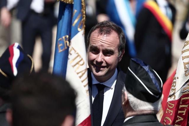 France's Prime Minister Sebastien Lecornu attends a commemoration ceremony marking the 111th anniversary of the World War I-era mass killings of Armenians under the Ottoman Empire in 1915, at the "Memorial du Genocide" in Marseille, southeastern France, on April 24, 2026. (Photo by Thibaud MORITZ / AFP)