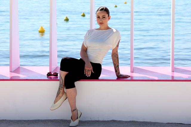Belgian model, actress ans singer Gaelle Garcia Diaz poses during the "Totally Spies" photocall as part of the 9th edition of the Cannes International Series Festival (Canneseries) in Cannes, southern France, on April 24, 2026. (Photo by Valery HACHE / AFP)