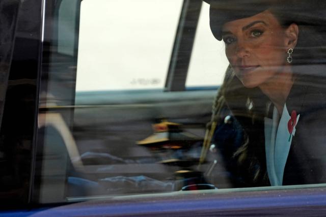 Britain's Catherine, Princess of Wales leaves after attending a Service of Commemoration and Thanksgiving to commemorate ANZAC day, at Westminster Abbey in central London on April 25, 2026. Anzac Day commemorates Australian and New Zealand casualties and veterans of conflicts and marks the anniversary of the landings in the Dardanelles on April 25, 1915 that would signal the start of the Gallipoli Campaign during the First World War. (Photo by CARLOS JASSO / AFP)