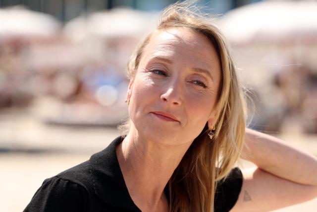 French actress Audrey Lamy poses during the "Surveillant" photocall as part of the 9th edition of the Cannes international Series Festival (Canneseries) in Cannes, southern France, on April 25, 2026. (Photo by Valery HACHE / AFP)