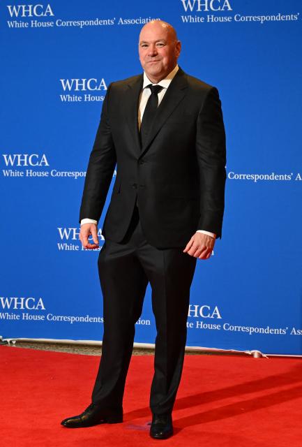 President and CEO of Ultimate Fighting Championship Dana White attends the White House Correspondents' dinner at the Washington Hilton in Washington, DC, on April 25, 2026. US President Donald Trump is attending the annual gala of the political press for the first time while in office. (Photo by Alex WROBLEWSKI / AFP)