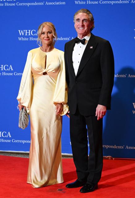 US Secretary of the Interior Doug Burgum and his wife Kathryn Burgum attend the White House Correspondents' dinner at the Washington Hilton in Washington, DC, on April 25, 2026. US President Donald Trump is attending the annual gala of the political press for the first time while in office. (Photo by Alex WROBLEWSKI / AFP)