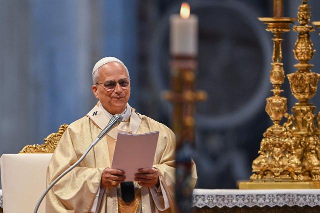 Pope Leo XIV presides over the Holy Mass with Priestly Ordinations, at St Peter's Basilica in the Vatican on April 26, 2026. (Photo by Andreas SOLARO / AFP)