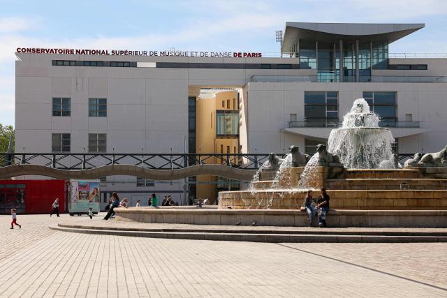 This photograph shows a general view of the Conservatoire National Superieur de Musique et de Danse de Paris (Paris' National Conservatory for Music and Dance) in Paris on April 26, 2026. (Photo by Charlotte SIEMON / AFP)
