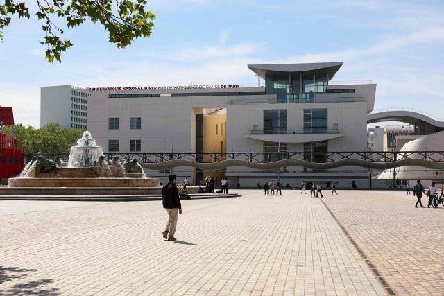 This photograph shows a general view of the Conservatoire National Superieur de Musique et de Danse de Paris (Paris' National Conservatory for Music and Dance) in Paris on April 26, 2026. (Photo by Charlotte SIEMON / AFP)