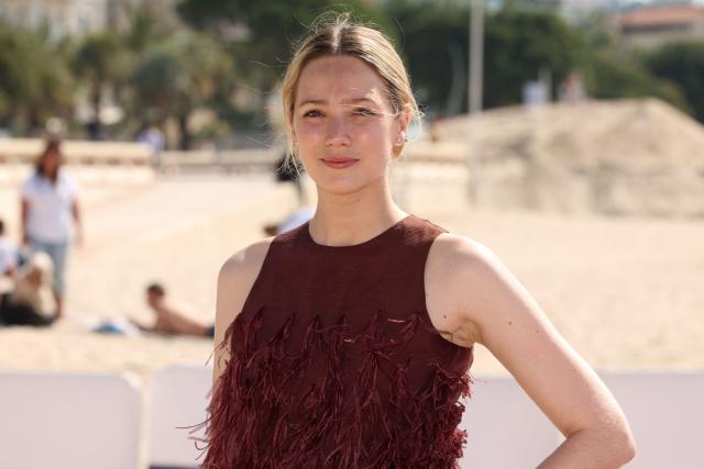 Belgian actress Lauren Versnick poses during the "This is not a murder mystery" photocall as part of the 9th edition of the Canneseries international series festival in Cannes, southern France, on April 27, 2026. (Photo by Valery HACHE / AFP)