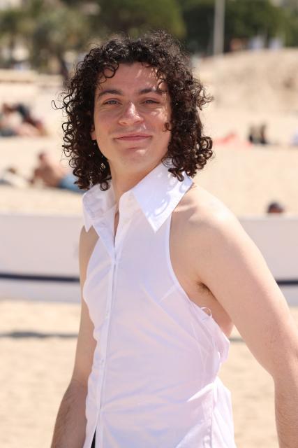 French comedian and short series jury member Roman Doduik poses during a photocall at the 9th edition of the Canneseries international series festival in Cannes, southern France, on April 27, 2026. (Photo by Valery HACHE / AFP)