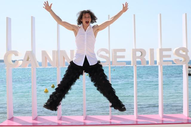 French comedian and short series jury member Roman Doduik poses during a photocall at the 9th edition of the Canneseries international series festival in Cannes, southern France, on April 27, 2026. (Photo by Valery HACHE / AFP)