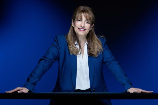 French Member of Parliament for the parliamentary group Ensemble pour la Republique (EPR, formerly Renaissance), Caroline Yadan poses during a photo session in Paris on April 28, 2026. (Photo by Joel Saget / AFP)