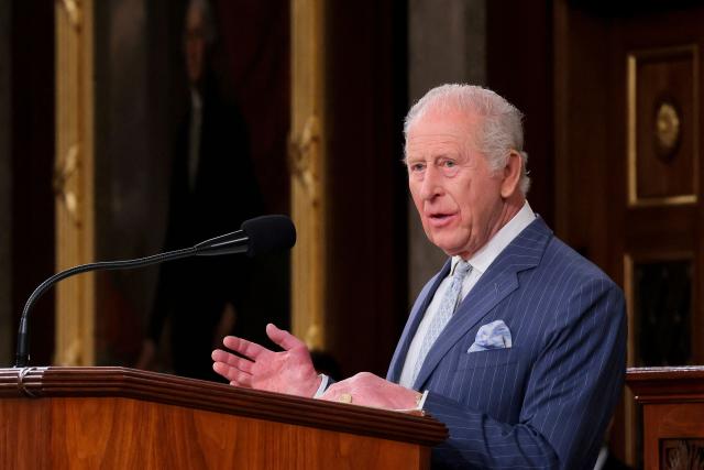 Britain's King Charles III addresses a Joint Meeting of Congress in the House Chamber at the US Capitol in Washington, DC, on April 28, 2026. (Photo by Kylie Cooper / POOL / AFP)