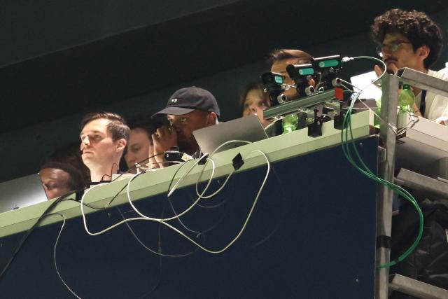 Bayern Munich's Belgian coach Vincent Kompany looks on from the stands during the UEFA Champions League semi-final first leg football match between Paris Saint-Germain (PSG) and Bayern Munich at the Parc des Princes in Paris on April 28, 2026. (Photo by FRANCK FIFE / AFP)