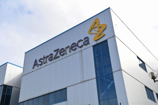 (FILES) This general view shows the offices of multinational pharmaceutical and biopharmaceutical company AstraZeneca in Macclesfield, Cheshire on July 21, 2020. British pharmaceutical giant AstraZeneca on April 29, 2026 said net profit rose in the first three months of the year thanks to strong growth in sales of its cancer drugs. (Photo by Paul ELLIS / AFP)