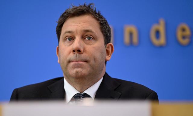 German Finance Minister and Vice Chancellor Lars Klingbeil gives a press conference to present the government's 2027 budget and the financial plan for 2028 to 2030, on April 29, 2026 in Berlin. (Photo by John MACDOUGALL / AFP)