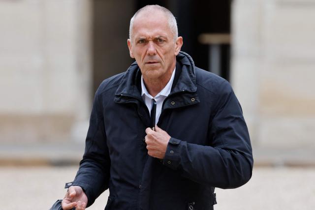 (FILES) Chairman and CEO of the CNRS Antoine Petit arrives at the Elysee Palace to attend the "Accelerating Our Re-industrialisation" meeting gathering business leaders, associations, community and government representatives at the Elysee presidential Palace in Paris, on May 11, 2023. CNRS CEO Antoine Petit lamented on Wednesday a budgetary situation “that is going to become extremely complicated” due to expenses not covered by the government, warning of the consequences of underinvestment in science. (Photo by Ludovic MARIN / AFP)