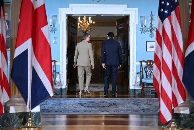 US Secretary of State Marco Rubio meets with UK Foreign Secretary Yvette Cooper at the State Department in Washington, DC, on April 29, 2026. (Photo by Mandel NGAN / AFP)