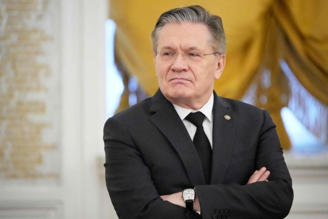 Director General of Russia's State Atomic Energy Corporation Rosatom Alexei Likhachev attends a meeting between Russia's president and Congo-Brazzaville's president in Moscow on April 29, 2026. (Photo by Pavel Bednyakov / POOL / AFP)