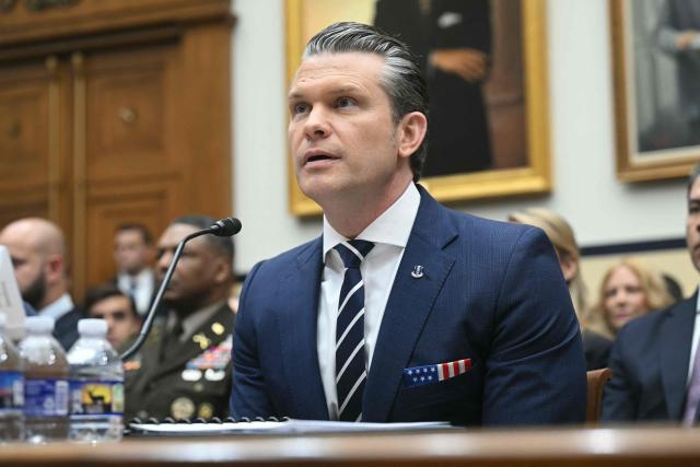 US Secretary of Defense Pete Hegseth, testifies for a US House Armed Services Committee hearing titled "Department of Defense FY2027 Budget Request," on Capitol Hill on April 29, 2026. US Defense Secretary Pete Hegseth will face tough questions from lawmakers about the Iran war on Wednesday during his first testimony to Congress since the start of the conflict. (Photo by SAUL LOEB / AFP)