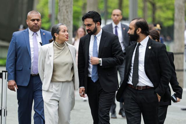 New York City Mayor Zohran Mamdani arrivess at the 9/11 Memorial ahead of a visit by Britain's King Charles III and Queen Camilla in New York on April 29, 2026. (Photo by Jeenah Moon / POOL / AFP)