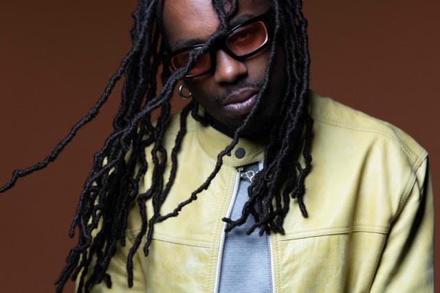 French drummer Veeko Morlet poses during a photo session in Paris on April 29, 2026. (Photo by Joel Saget / AFP)