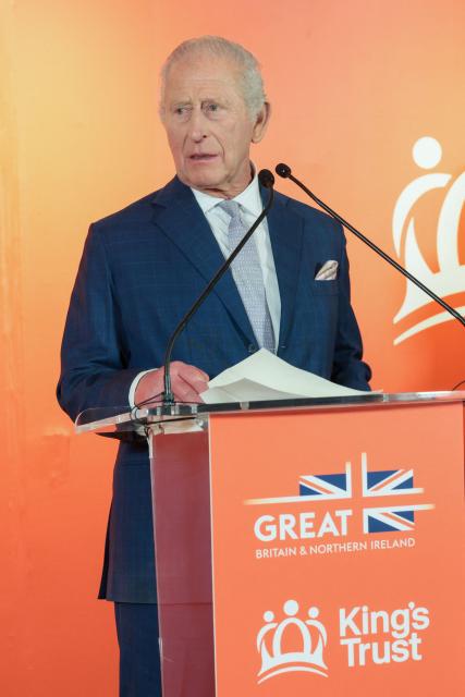Britain's King Charles III speaks during the Greater Together Reception, partner of King’s Trust at Christie's in New York, on April 29, 2026. (Photo by Spencer Platt / POOL / AFP)