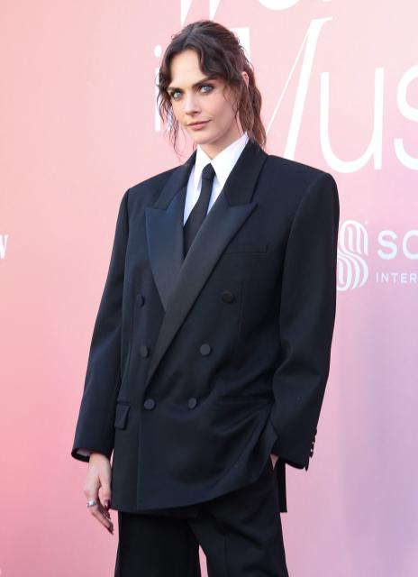 British model Cara Delevingne attends Billboard Women in Music at the Hollywood Palladium in Los Angeles on April 29, 2026. (Photo by VALERIE MACON / AFP)