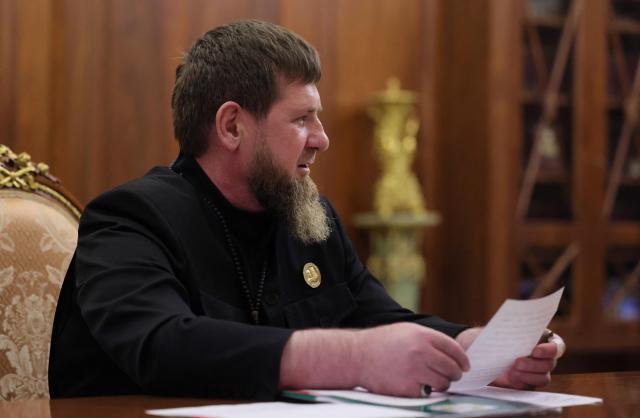 In this pool photograph distributed by the Russian state agency Sputnik, Chechen leader Ramzan Kadyrov meets with Russia's President at the Kremlin in Moscow late on April 29, 2026. (Photo by Mikhail METZEL / POOL / AFP) / Editor's note : this image is distributed by the Russian state owned agency Sputnik