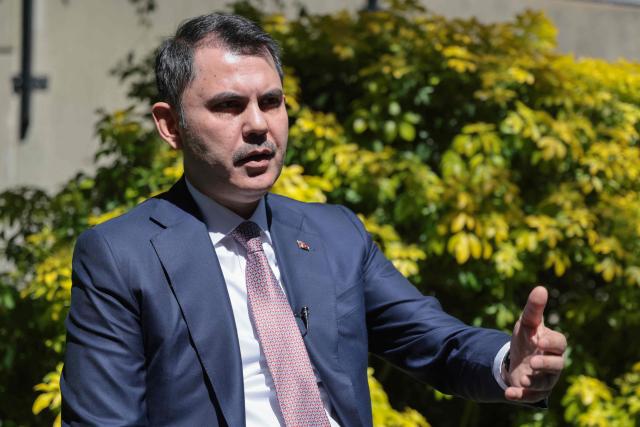 Turkish Ministry of Environment, Urbanisation and Climate Change and President of the 2026 United Nations Climate Change Conference COP31 Murat Kurum poses for a portrait at the IEA (International Energy Agency) headquarters in Paris on April 30, 2026. (Photo by Ludovic MARIN / AFP)
