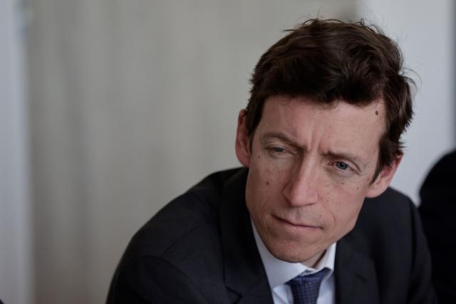 France's Education Minister Edouard Geffray attends  a visit to the headquarters of the French National Agency for Secure Documents (Agence nationale des titres securises - ANTS), in Paris, on April 30, 2026. The National Agency for Secure Documents suffered a massive data breach on 15 April, 2026. The data of nearly 12 million individuals and businesses had been affected by the attack. (Photo by STEPHANE DE SAKUTIN / AFP)