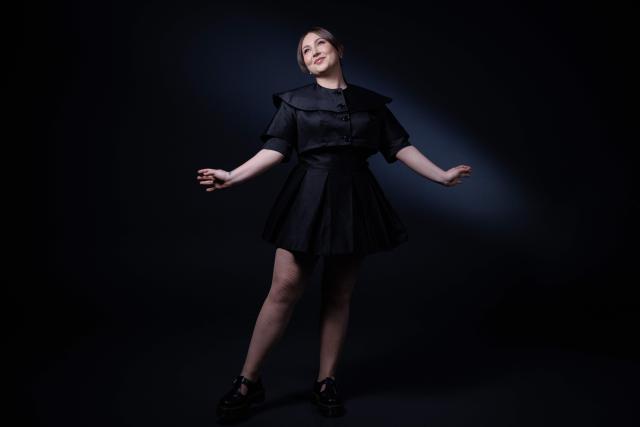 French singer and songwriter Pauline Thisse, known as Linh, poses during a photo session in Paris, on April 30, 2026. (Photo by SIMON WOHLFAHRT / AFP)