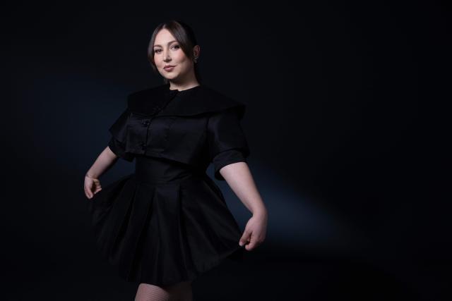 French singer and songwriter Pauline Thisse, known as Linh, poses during a photo session in Paris, on April 30, 2026. (Photo by SIMON WOHLFAHRT / AFP)