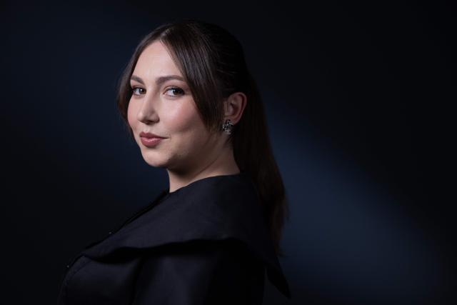 French singer and songwriter Pauline Thisse, known as Linh, poses during a photo session in Paris, on April 30, 2026. (Photo by SIMON WOHLFAHRT / AFP)